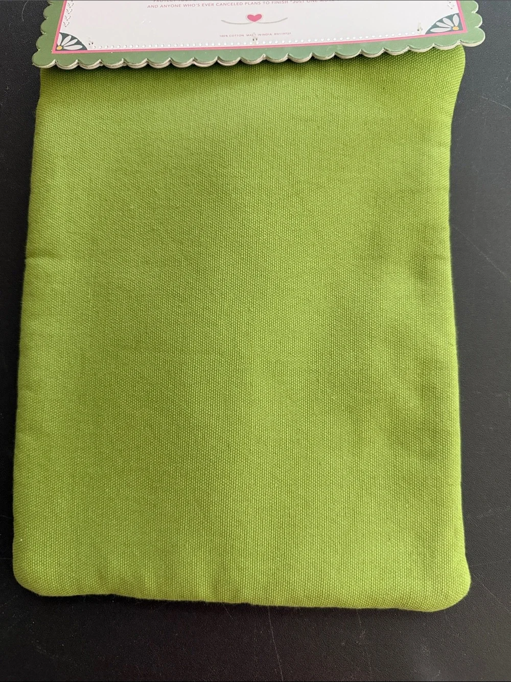 Lady Delaney embroidered cloth e-reader pouch 8” x 10”